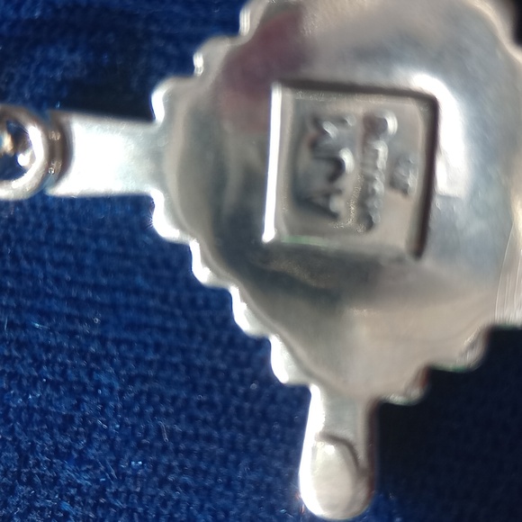 Native American Sterling Silver Sunface Zia Pendant Necklace - Picture 7 of 15